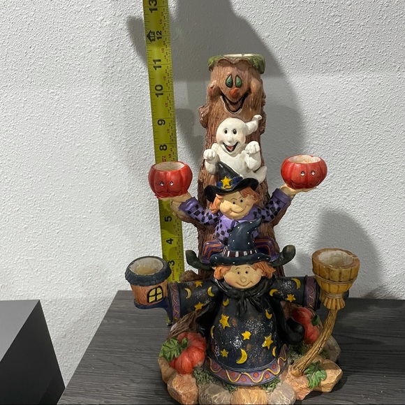 Halloween Totem Candelabra Witch Ghost Spooky Tree - Picture 8 of 10